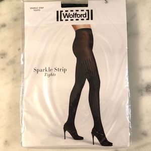 Wolford Sparkle Strip, Black and Silver Sm